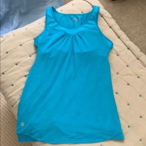 Athleta turquoise built-in bra top (loose fit)